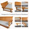 Wooden Porch Swing Bed, 6 FT, with Thick Cushion, Weather-Resistant
